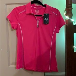 Pink golf shirt / polo  — Slazenger — Sz small